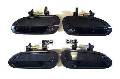 fits Honda Sedan Outside Exterior Door Handle Front Rear Left Right Black Set - Изображение 1 из 2