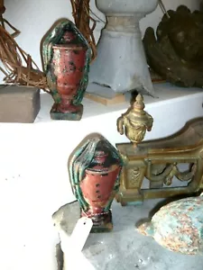 Eisensäule Gusssäule Zaunkrone Schmuck Kapitell Säule Zaun Kugel Zapfen Tor Vase - Bild 1 von 5