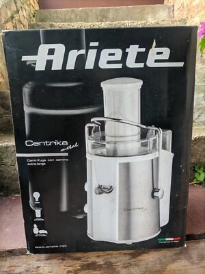 Ariete Centrika Metal Centrifuga Acciaio Inox 700W Bianco e Argento - Immagine 1 di 4