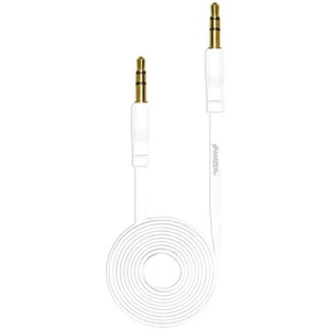 Nuevo cable plano AMZER 3 FT AUXILIAR DE AUDIO AUXILIAR 3,5 mm para iPhone iPod - blanco - Imagen 1 de 2