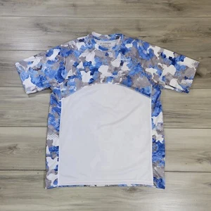 Huk T-Shirt Men's Small Blue Camo Short Sleeve - Picture 1 of 6
