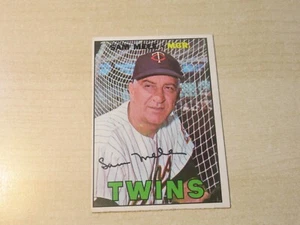 1967 TOPPS SAM MELE #418 MINNESOTA TWINS MGR MID GRADE NO CREASES LOOKS OK - Picture 1 of 2