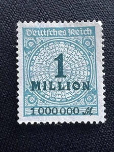 Weimar German Empire 1923 Deutsches Reich 1 Million Mark Stamp Sc# 281 TKS862* - Picture 1 of 2