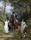 Meet in the woods Giclee Art Oil painting HD printed on canvas L3034