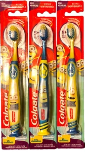 3 Pack Colgate Kids Manual Toothbrush - Minions - Extra Soft - 1 Count - Picture 1 of 2