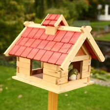 Domek dla ptaków czerwony domek dla ptaków karmnik drewno karmnik dla ptaków willa dla ptaków
