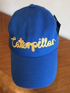 CATERPILLAR CAT Baseball Cap Blue NWT Adjustable Cotton Blend - Picture 1 of 8