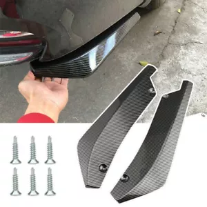 Carbon Fiber 2pcs For Cadillac Accessories Rear Bumper Splitter Diffuser Canard - Picture 1 of 14