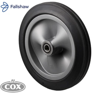 Fallshaw Black Rubber Puncture Proof Wheels 300mm Diameter 19mm 3/4 Bearing - Picture 1 of 1