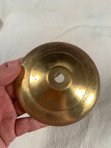 Vintage 4&13/16in Brass patina Heat Cap for Electric Table Lamp Shade - Picture 1 of 3