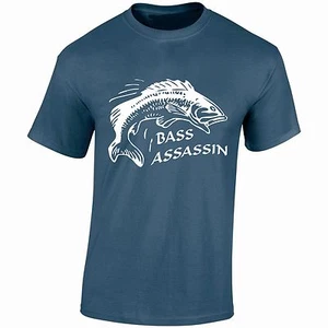 BASS ASSASSIN W TShirt Karpfen Hecht Forelle Köder Geburtstag Angeln Geschenk Weihnachten - Bild 1 von 10
