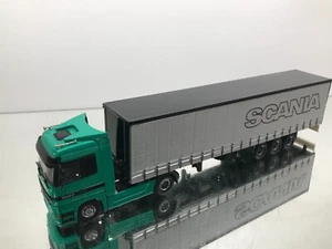 TEKNO HOLLAND MERCEDES ACTROS 1857 +SCANIA CURTAINSIDE TRAILER -1:50- GOOD - V73 - Picture 1 of 7