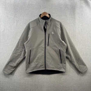 Backcountry Jacket Mens Large Gray Softshell Fleece Lined Full Zip Polartec - Picture 1 of 18