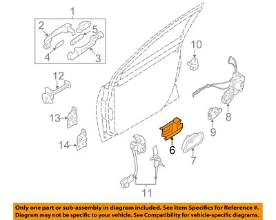 HYUNDAI 原始设备制造商 06-11 口音门锁五金手柄,内部 826101E000WK — 第 1/2 张图片