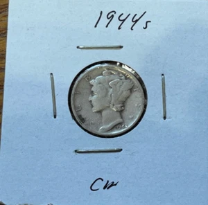 1944-S Mercury Head Silver Dime Free Shipping STCOK PHOTO - Picture 1 of 2