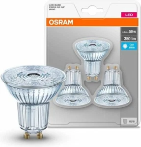 OSRAM 4.3w GU10 LED LIGHT BULB LAMP COOL WHITE 4000K A+ ENERGY RATED - x3 - Picture 1 of 2