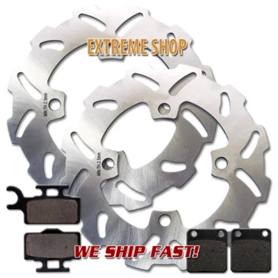 Front + Rear Brake Disc Rotor + Pads for Suzuki RM65 (2003-2004-2005) NEW - Image 1 of 2