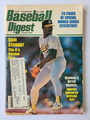 Baseball Digest October 1989 Dave Stewart Oakland A’s Athletics MLB - Image 1 of 2