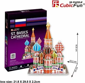 CubicFun St.Basil's Cathedral Moscow Russia 3D Puzzle | 47 Pieces | New & Sealed - Picture 1 of 2