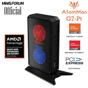 MINISFORUM AtomMan G7 Pt Mini PC AMD Ryzen 9 7945HX Barebone For Gaming - Picture 1 of 14