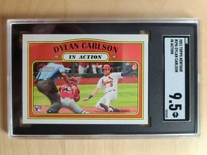 2021 Topps Heritage Dylan Carlson RC #296 In Action SGC 9.5 MINT + CARDINALS - Picture 1 of 2