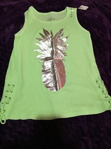 NWT Girls Justice bright green with pineapple size 5 - Picture 1 of 2