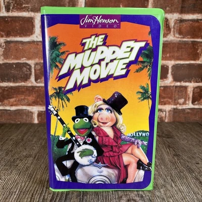 THE MUPPET MOVIE JIM HENSON GREEN CLAMSHELL VHS 1993 MEL BROOKS KERMIT - Image 1 of 4