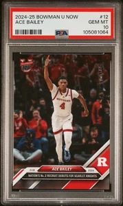 2024 Bowman University Now #12 ACE BAILEY Debut Rookie RC Gem Mint PSA 10 - Picture 1 of 3