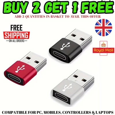 6A USB OTG Adapter USB 3.0 A Male To Type C Female Converter Fast Charger 120W - Image 1 of 4