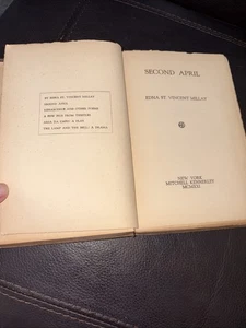 Second April by Edna St. Vincent Millay 1921 1st American Edition HC - Imagen 1 de 7