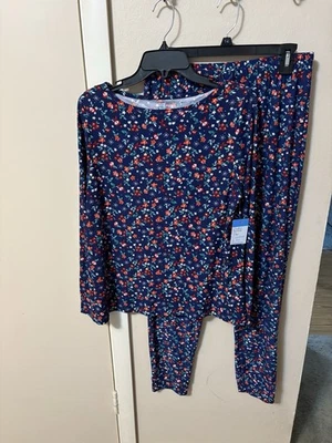 Nuevo con etiquetas Pijama Croft & Barrow Comfort And Joy Talla S Azul Marino Multi Foto 1 de 4