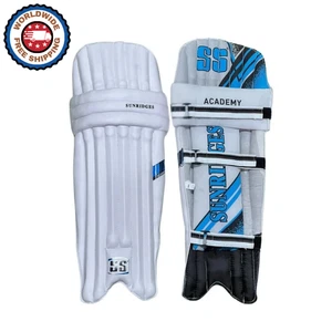 SS Academy Junior Cricket Batting Leg Guards Pads RH & LH – PVC Front Protection - Picture 1 of 4