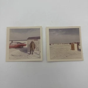 Dodge Charger Canadian Ice Fishing 1960s Photo Photography Vintage Pics Kodak - Picture 1 of 5