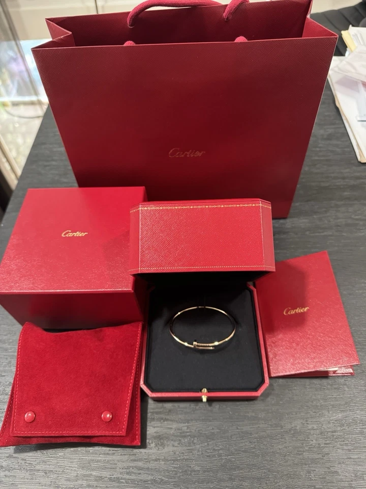 Cartier маленькая модель Juste Un Clou браслет - размер 18 розовое золото новый неношеный - Изображение 1 из 3