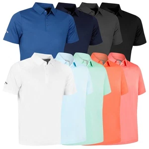 Callaway Golf Mens 2025 SwingTech Solid Stretch Moisture Wicking Polo Shirt - Picture 1 of 53