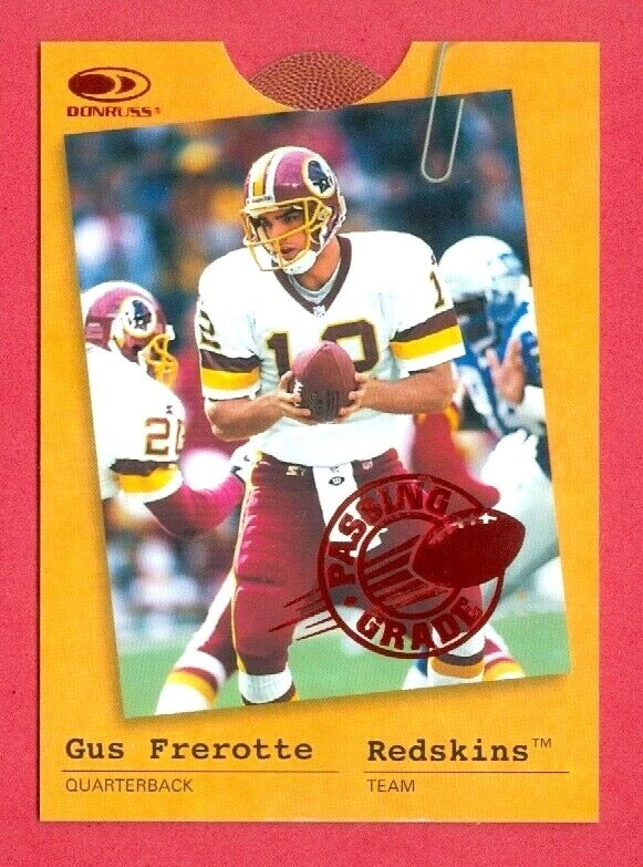 1997 DONRUSS (FB) Gus Frerotte SP "PASSING GRADE" DIE-CUT CARD #13 #ed 2178/3000