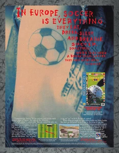 Anuncio impreso en CD Championship Soccer 94 Sega vintage arte A 1994 - Imagen 1 de 1
