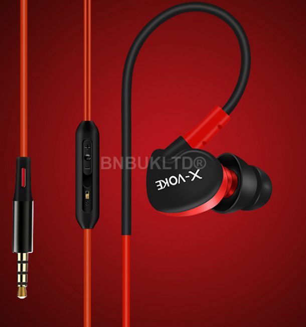 Hook headphones sports in ear over ear earphones with mic Remote Noise isolating