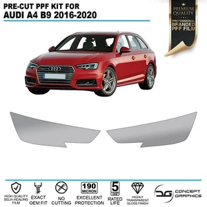 Scheinwerfer Steinschlagschutz vorgeschnitten PPF Lackschutzfolie für Audi A4 S4 B9 - Bild 1 von 5