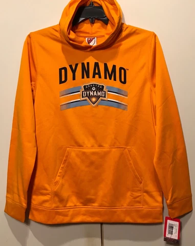 New Houston Dynamo Youth Soccer Light Hooded Sweatshirt FC MLS Futbol Boy’s XL Cover
