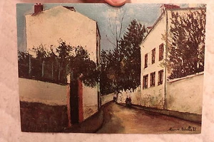 STRASSEN VON SANNOIS MAURICE UTRILLO LEERE GRUSSKARTE - Bild 1 von 2
