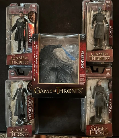 Game of Thrones Mcfarlane Lot of 5 Ice Viserion Snow Daenerys Stark Night King Cover