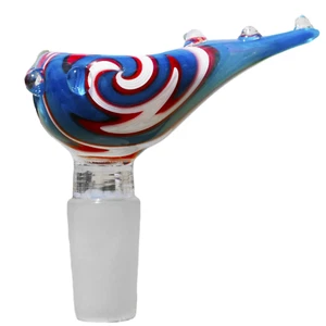 Reversal Droop Seashell sortiert vollfarbig Glas Slide Bowl 14 mm Tabak Bong - Bild 1 von 5