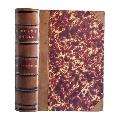 1861 The Lamplighter's Story, Charles Dickens T B Peterson Antique Leather RARE  - Image 1 of 4