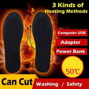 Scarpe Riscaldate Elettriche USB Solette Calze Ricarica Invernali Riscaldamento Unisex - Foto 1 di 13