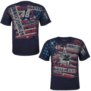 (XL) Jimmie Johnson #48 NASCAR Racing Patriotic Tee Total All Over Print AOP NWT - Picture 1 of 2