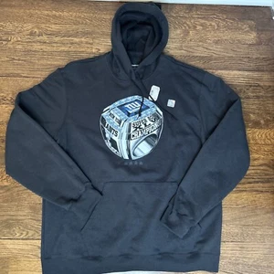 New York Giants Hoodie XL Super Bowl Ring Black Mens Reebok - Picture 1 of 7