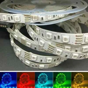 LED Strip 5050 12V RGBWaterproof Flexible Light Ledstrip Tape Rope Lamp RibbonTv - Picture 1 of 12