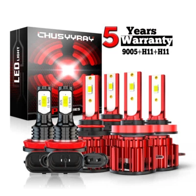 For Buick Encore 2013-2020 Combo LED Headlights High Low + Fog Light Bulbs Kit - Image 1 of 4