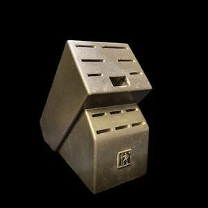 JA Henckles 13 Slot Black Knife Block - Picture 1 of 11